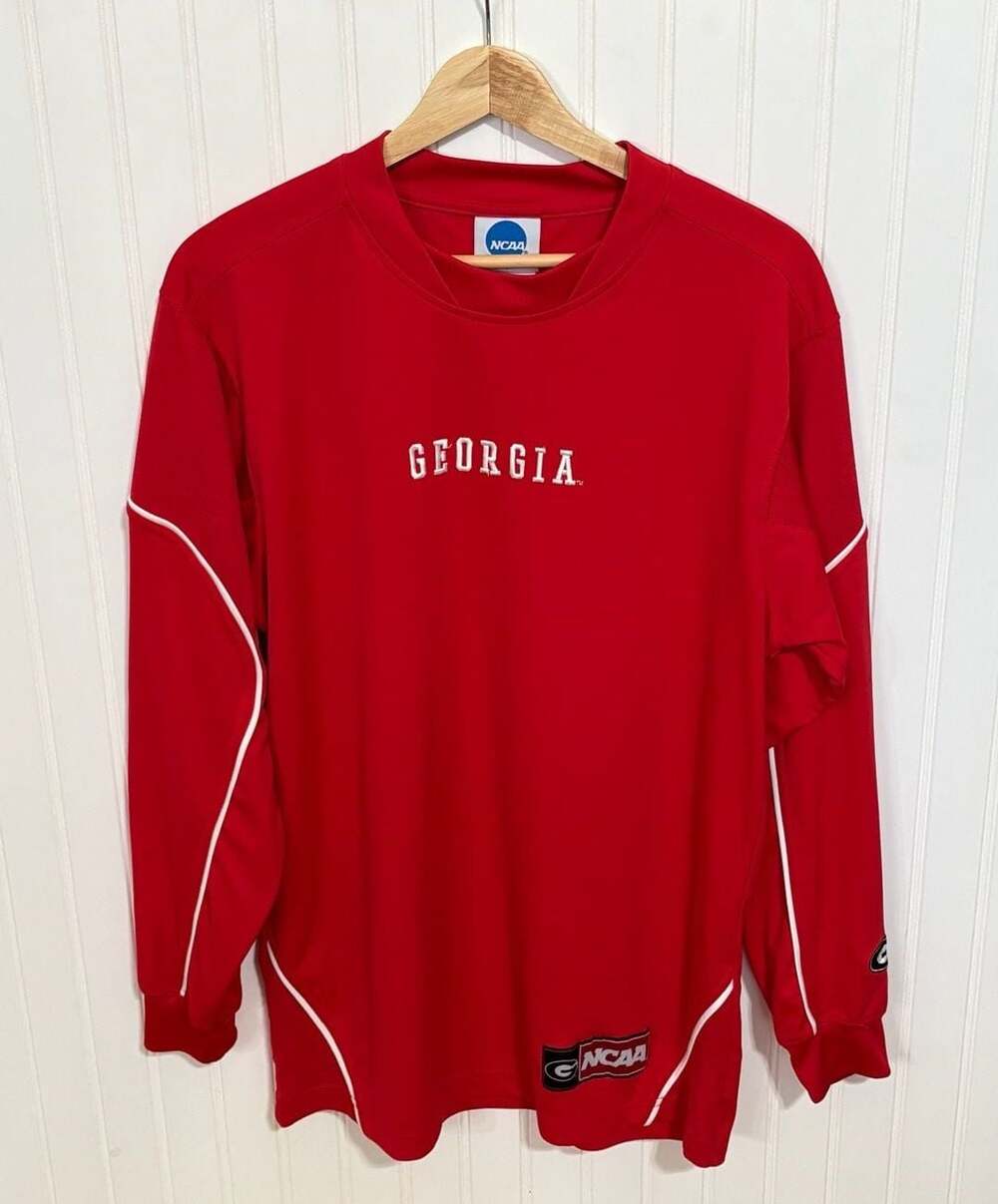 Vintage NCAA Georgia Bulldogs Long Sleeve T-Shirt Red Large
